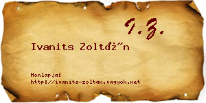 Ivanits Zoltán névjegykártya