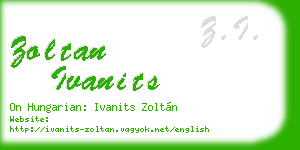 zoltan ivanits business card